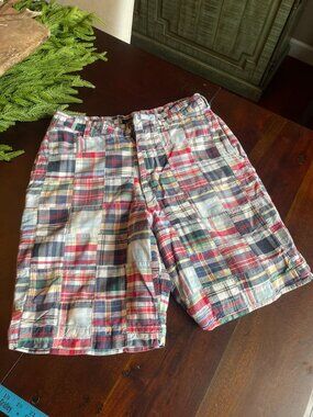 Abercrombie & Fitch Patchwork Madras Plaid Shorts Size 30